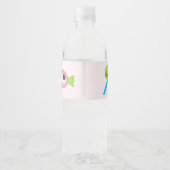 小さな女の子モンスターをテーマにしたパーティー ペットボトルラベル (裏面)