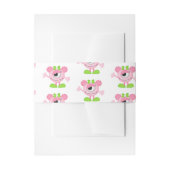 小さな女の子モンスターをテーマにしたパーティー 招待状ベリーバンド (正面例)