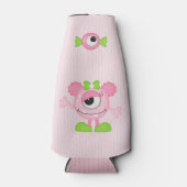 小さな女の子モンスターテーマパーティカスタムゲストフリット ボトルクーラー (正面)