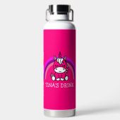 小さな女の子ユニコーンポニー ウォーターボトル (背面)