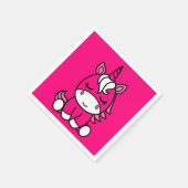 小さな女の子ユニコーンポニー スタンダードカクテルナプキン (角)