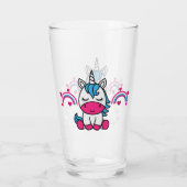小さな女の子ユニコーンポニー タンブラーグラス (裏面)