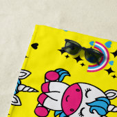 小さな女の子ユニコーンポニー ビーチタオル (インサイチュ)