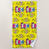 小さな女の子ユニコーンポニー ビーチタオル (正面)