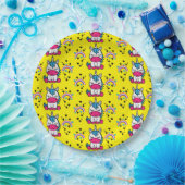 小さな女の子ユニコーンポニー ペーパープレート (パーティー)