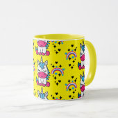 小さな女の子ユニコーンポニー マグカップ (正面右)