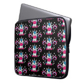 小さな女の子ユニコーンポニー ラップトップスリーブ (正面左)