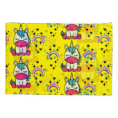 小さな女の子ユニコーンポニー 枕カバー (裏面)