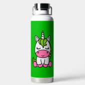 小さな女の子ユニコーン新学期 ウォーターボトル (背面)