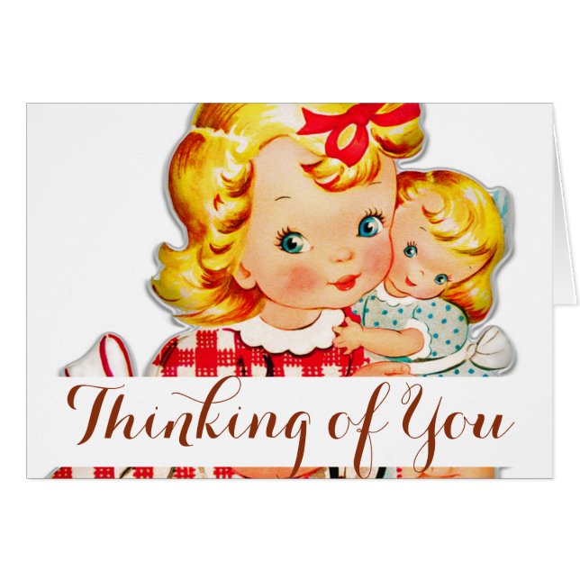 小さな女の子レトロヴィンテージ人形の子供 (正面横)