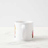 小さな女の子レトロヴィンテージ人形の子供 エスプレッソカップ (裏面)