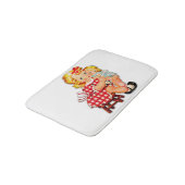 小さな女の子レトロヴィンテージ人形の子供 バスマット (アングル)