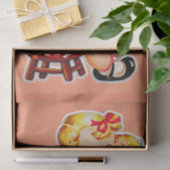 小さな女の子レトロヴィンテージ人形の子供 薄葉紙 (ギフト)