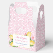 小さな女の子レモンピンクフローラベビーシャワーパーティー フェイバーボックス (オープン)