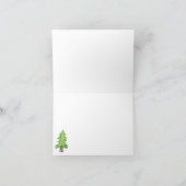 小さな女の子ワンハッピーキャンパーファーバースデーパーティー サンキューカード (内部)