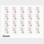 小さな女の子ワンハッピーキャンパーファーバースデーパーティー スクエアシール (シート)