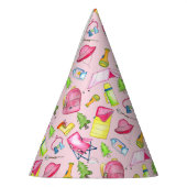 小さな女の子ワンハッピーキャンパーファーバースデーパーティー パーティーハット (左)