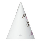 小さな女の子ワンハッピーキャンパーファーバースデーパーティー パーティーハット (左)