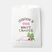 小さな女の子ワンハッピーキャンパーファーバースデーパーティー フェイバーバッグ (正面)
