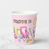 小さな女の子ワンハッピーキャンパーファーバースデーパーティー 紙コップ (正面)