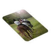 小さな女の子乗馬 マグネット (右側)