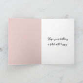 小さな女の子付き子猫誕生日 カード (内部)