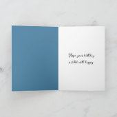 小さな女の子付き赤バルーン誕生日 カード (内部)