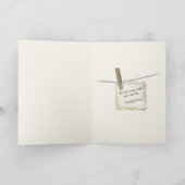 小さな女の子付誕生日デイジー カード (内部)