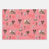 小さな女の子休日 ラッピングペーパーシート (正面)