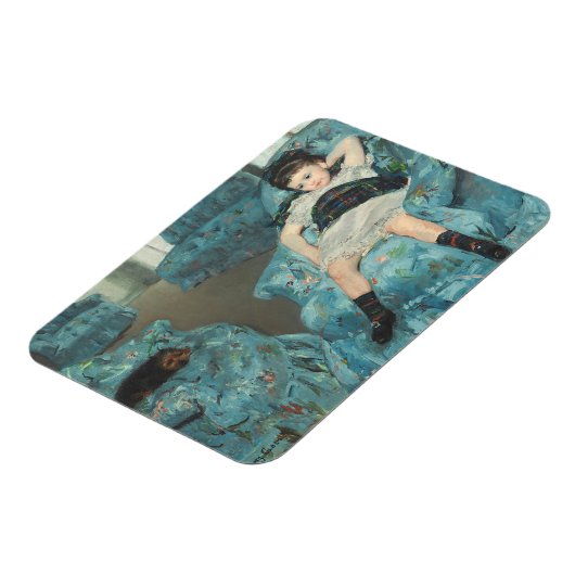 小さな女の子入りブルーアームチェア, 1878 (oi) マグネット (左側)