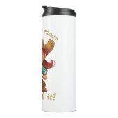 小さな女の子可愛らしい頑固な取り組み タンブラー (回転右)