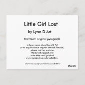 小さな女の子失った ポストカード (裏面)