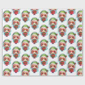 小さな女の子小妖精や小人クリスマス魔法 ラッピングペーパー (フラット)