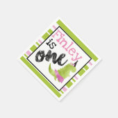 小さな女の子恐竜ツツチュバリーナピンク スタンダードカクテルナプキン (角)