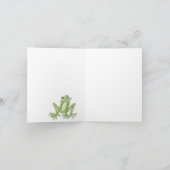 小さな女の子時間がノートカ空白のードで過ぎた カード (内部)