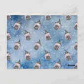 小さな女の子水彩ハローウィンパーティ招待状 ポストカード (裏面)