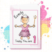 小さな女の子用の最初の誕生日カード カード