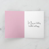 小さな女の子用ダックス付き誕生日 カード (内部)