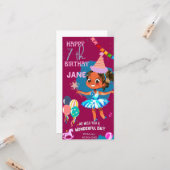 小さな女の子用バースデーカード カード (正面/裏面インサイチュ)