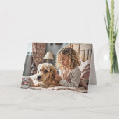 小さな女の子祈と犬 カード (正面)