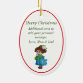 小さな女の子祈の セラミックオーナメント (裏面)