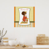 小さな女の子祈の ポスター (キッチン)