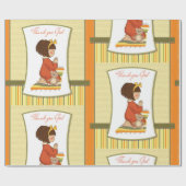 小さな女の子祈の ラッピングペーパー (フラット)