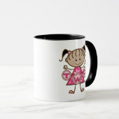 小さな女の子第2回誕生日Tシャツとギフト マグカップ (正面右)