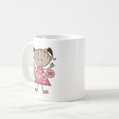 小さな女の子第5誕生日Tシャツとギフト コーヒーマグカップ (正面左)