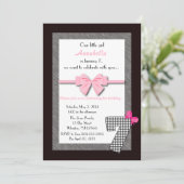 小さな女の子第6誕生日 招待状 (スタンド正面)