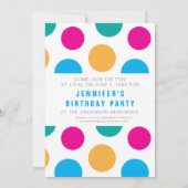 小さな女の子素晴らし誕生日会かわいい 招待状 (裏面)