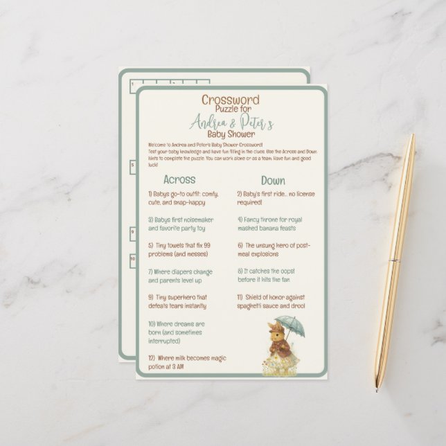小さな女の子素朴バニー赤ちゃんシャワークロスワード (正面/裏面インサイチュ)