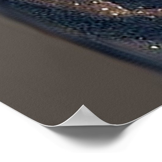 小さな女の子編み物 ポスター (角)