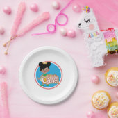 小さな女の子誕生会。小さなクイーンブラックバル ペーパープレート (パーティー)